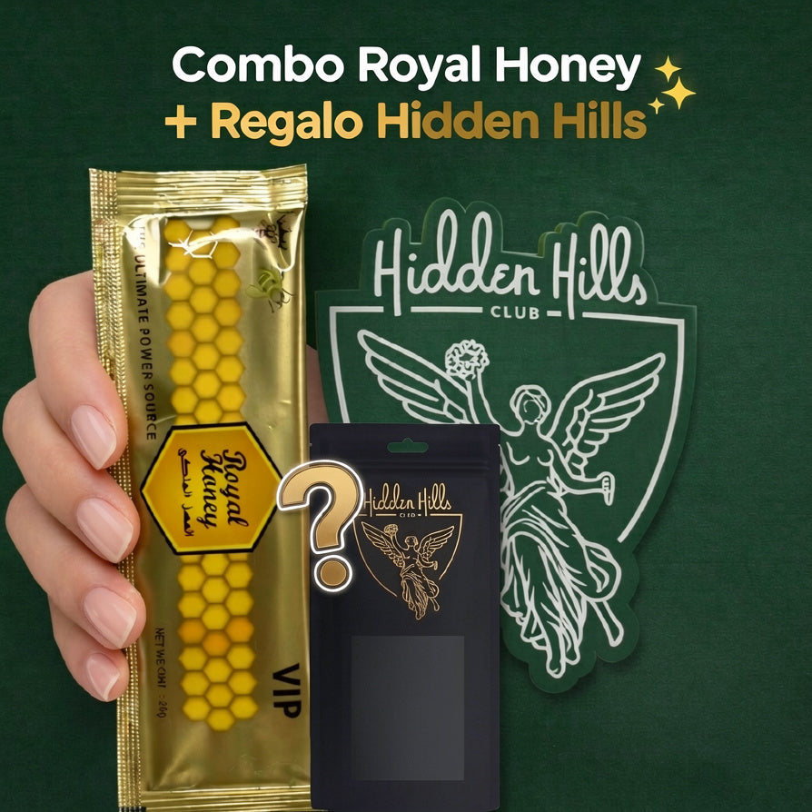 Royal Honey | Miel de Mejora Intimidad 20 g + REGALO HIDDEN HILLS W.A.X Sorpresa 2gr (Envío solo CDMX & Z. Metro)