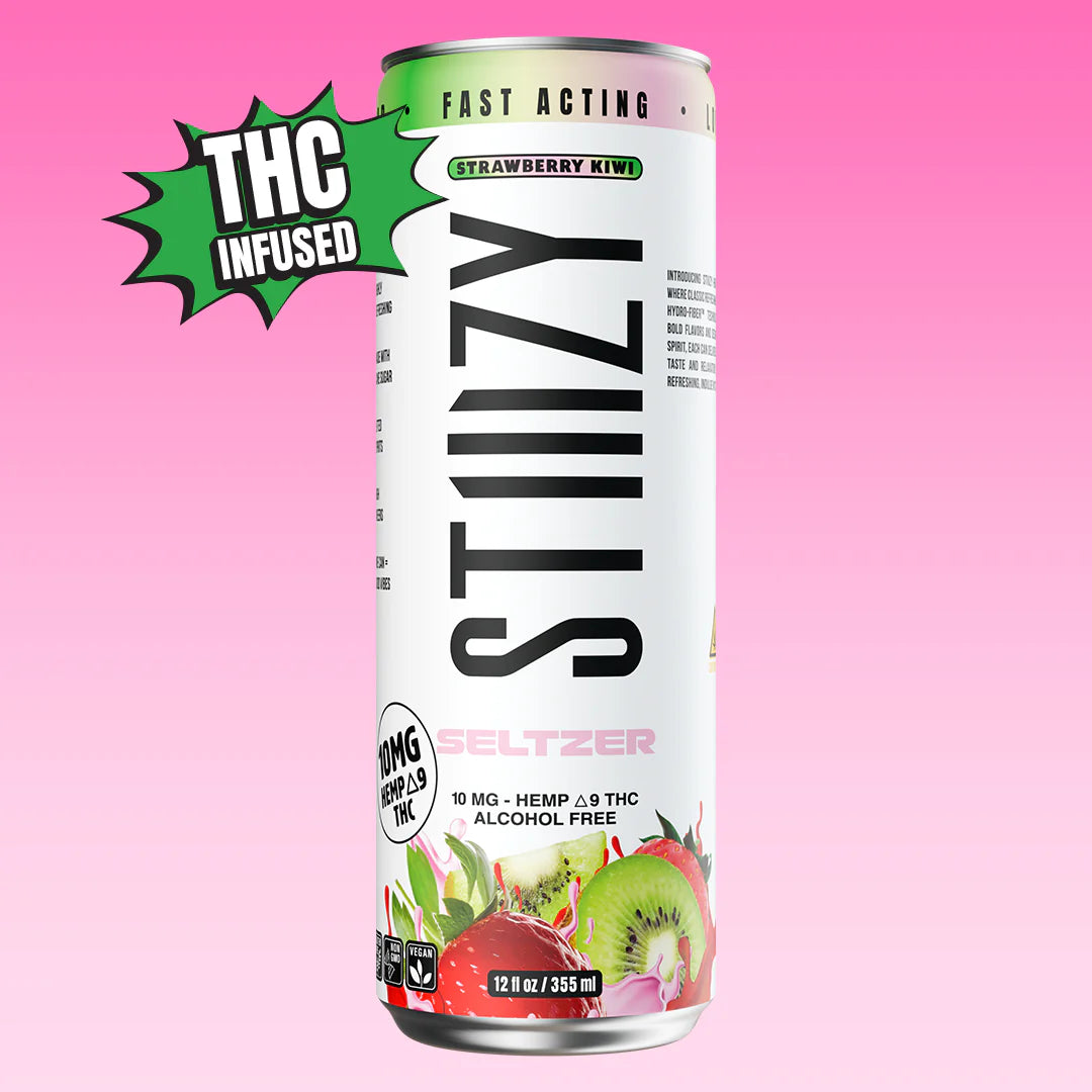 STIIIZY | Bebida Seltzer Delta 9 THC 10 o 20 mg/pza | 355 ml/pza