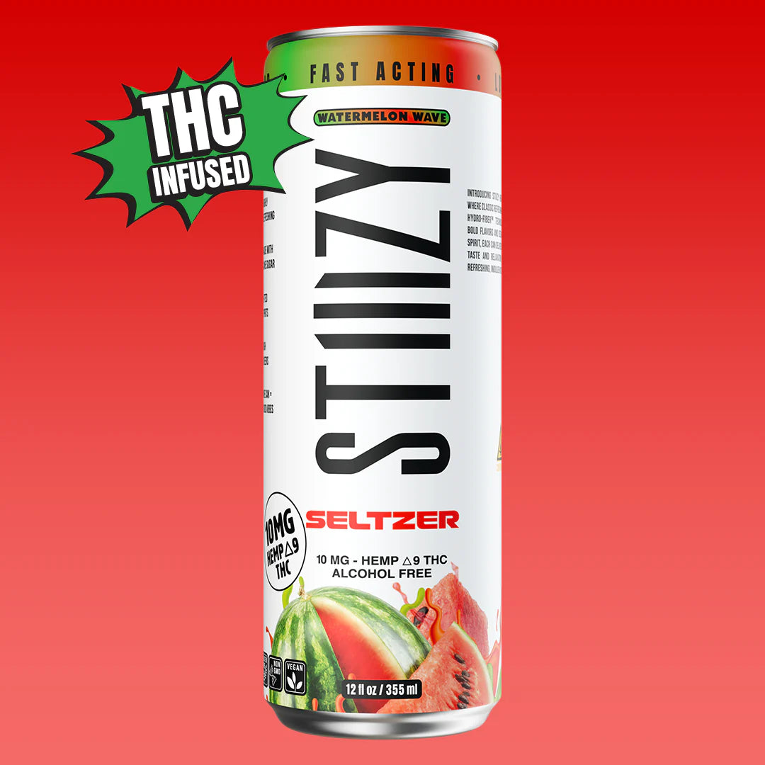 STIIIZY | Bebida Seltzer Delta 9 THC 10 o 20 mg/pza | 355 ml/pza