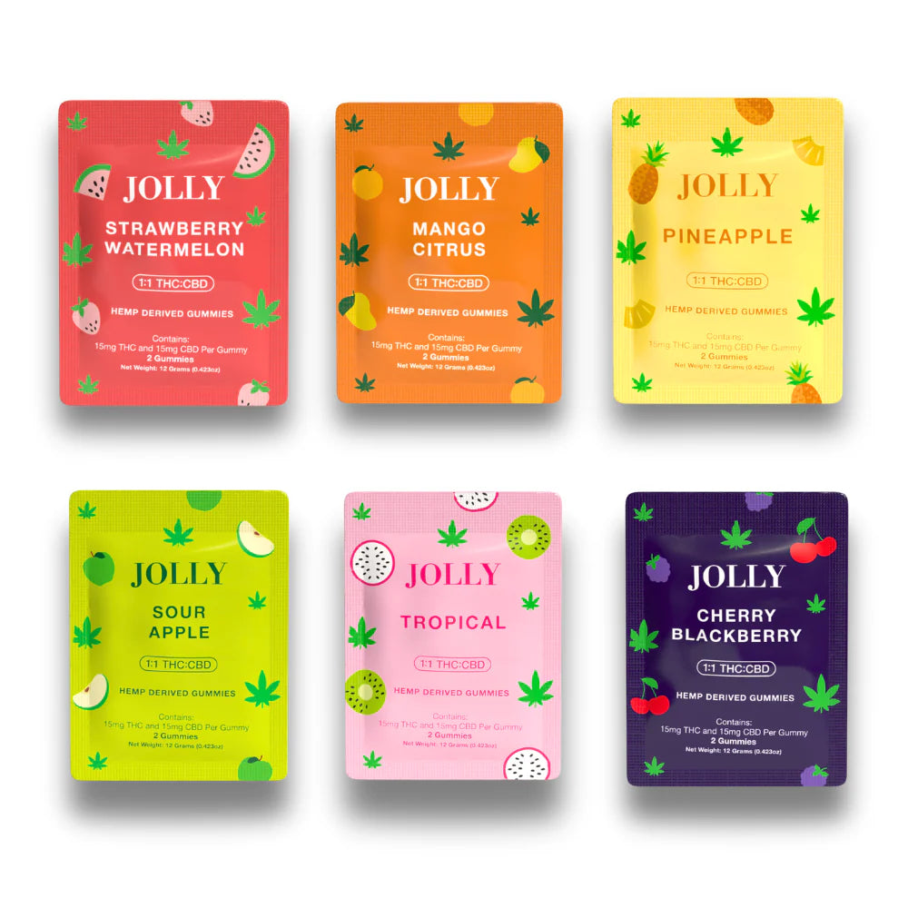 Jolly | Gomitas THC 15 mg + CBD 15 mg | 2 o 15 piezas
