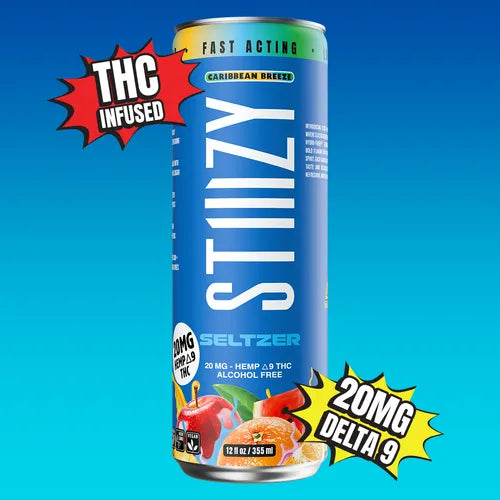 STIIIZY | Bebida Seltzer Delta 9 THC 10 o 20 mg/pza | 355 ml/pza