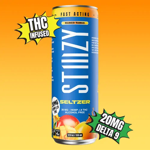 STIIIZY | Bebida Seltzer Delta 9 THC 10 o 20 mg/pza | 355 ml/pza