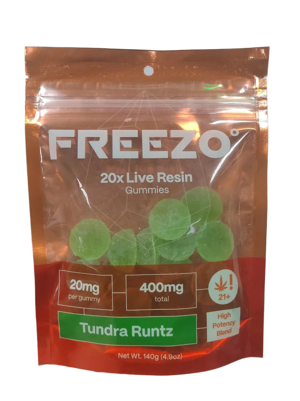 Freezo |  Gomitas Delta 9 THC 20 mg/pieza | 20 piezas