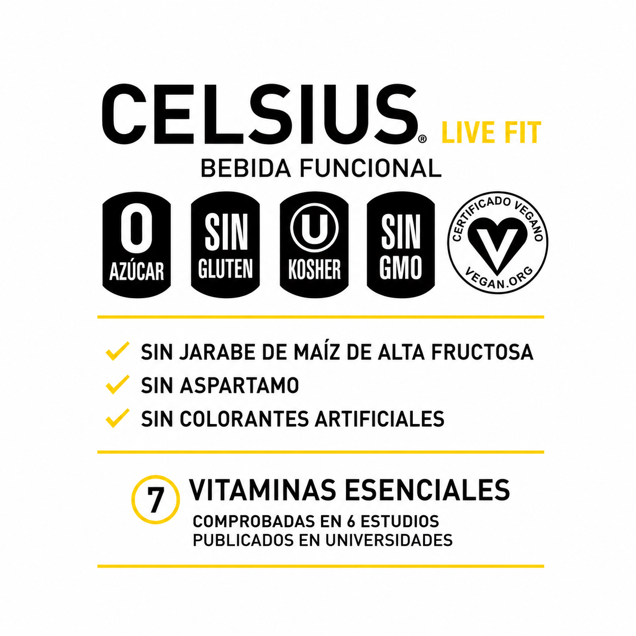 Celsius | Sparkling Vibe - Bebida Energética Vitaminica Funcional 355 mg | 1 pza
