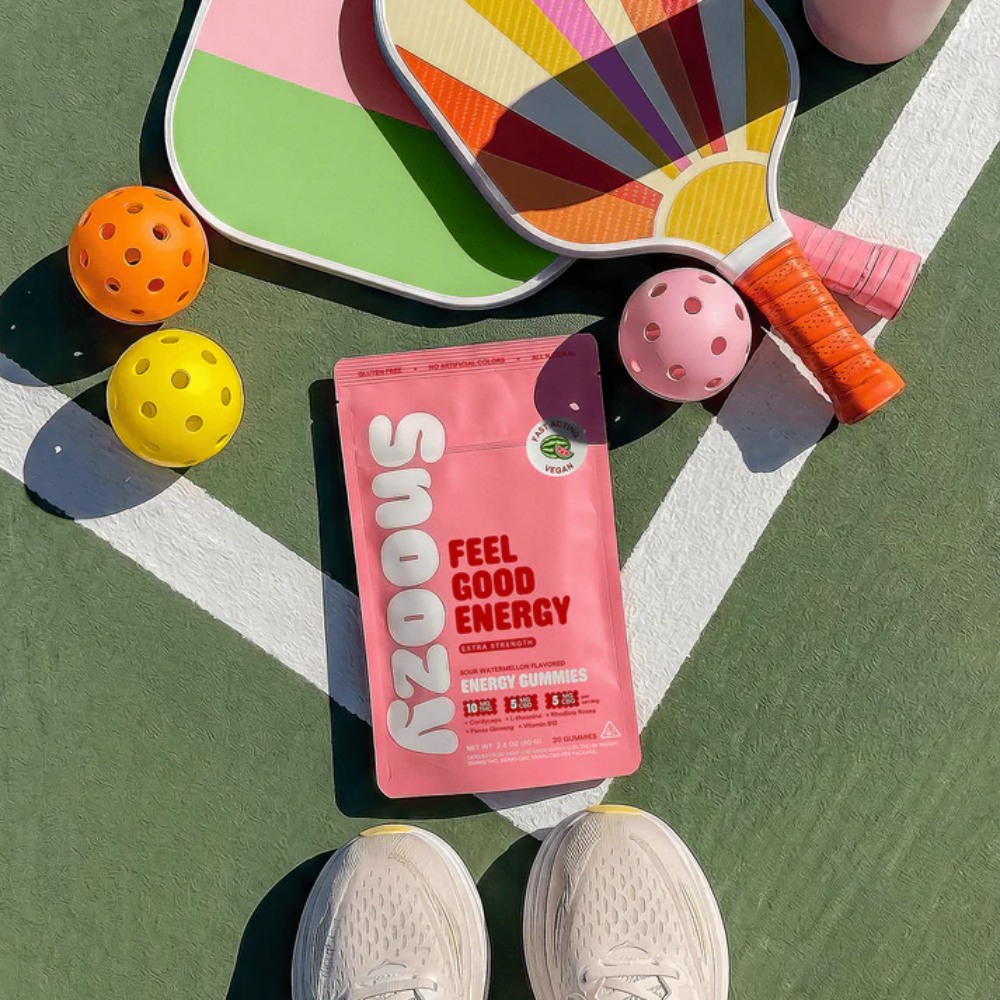 Snoozy | Gomitas Feel Good Energy Delta 9 THC 10 mg/pza + CBD 5 mg/pza + CBG 5 mg/pza | 2 o 20 piezas