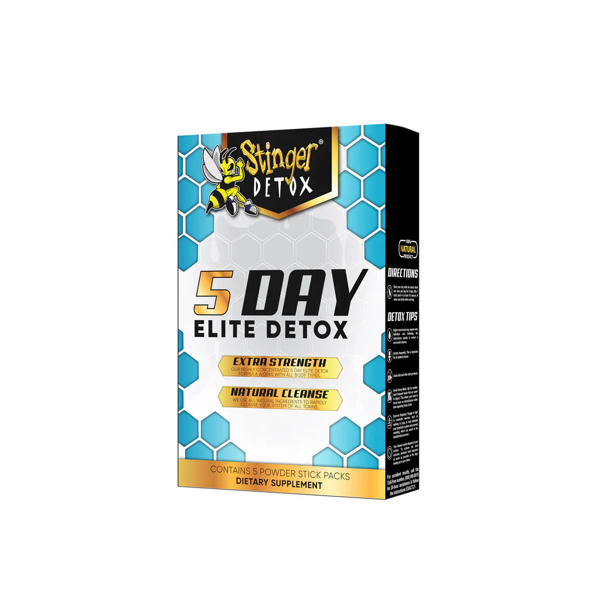 Stinger | Detox Drink Mix - 5 Stick Packs | Limpia tu sistema del cannabis
