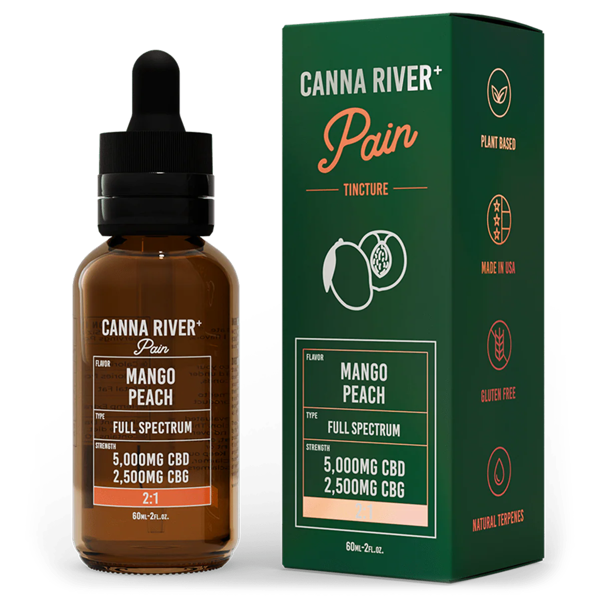 Canna River |  Tintura Pain CBD  50mg/ml + CBG 25 mg/ml | 1 pieza