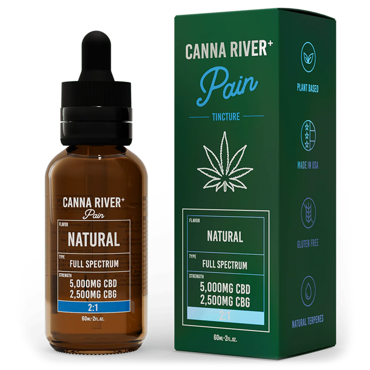 Canna River |  Tintura Pain CBD  50mg/ml + CBG 25 mg/ml | 1 pieza