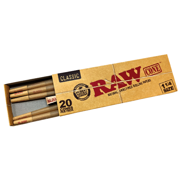 RAW | Hasta 720 Conos Pre Rolados Classic 1 1/4, King Size, Single Size, Peacemaker, 98 mm | 1 pieza