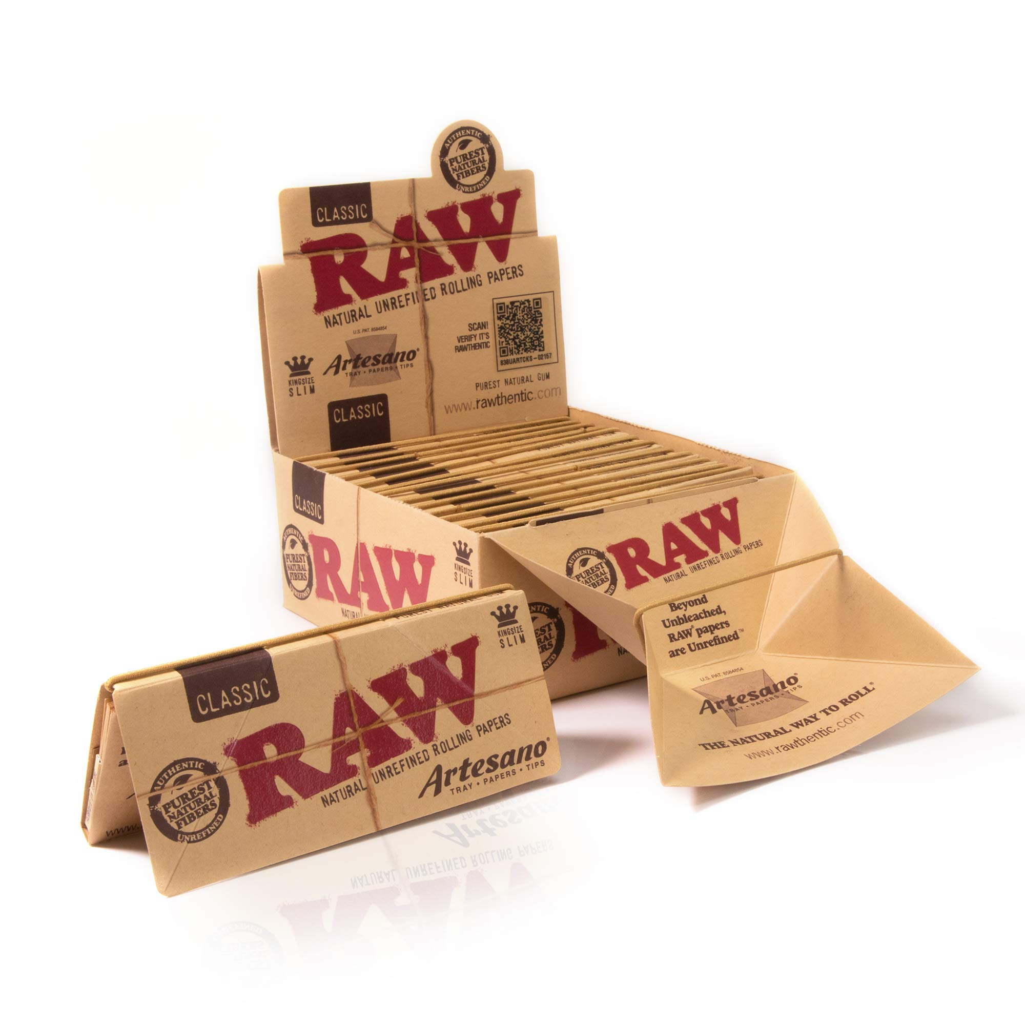 RAW | Artesano Kit 32 o 50 papeles 1 1/4 o King Size + Filtros + Charola Integrada | 1 pieza