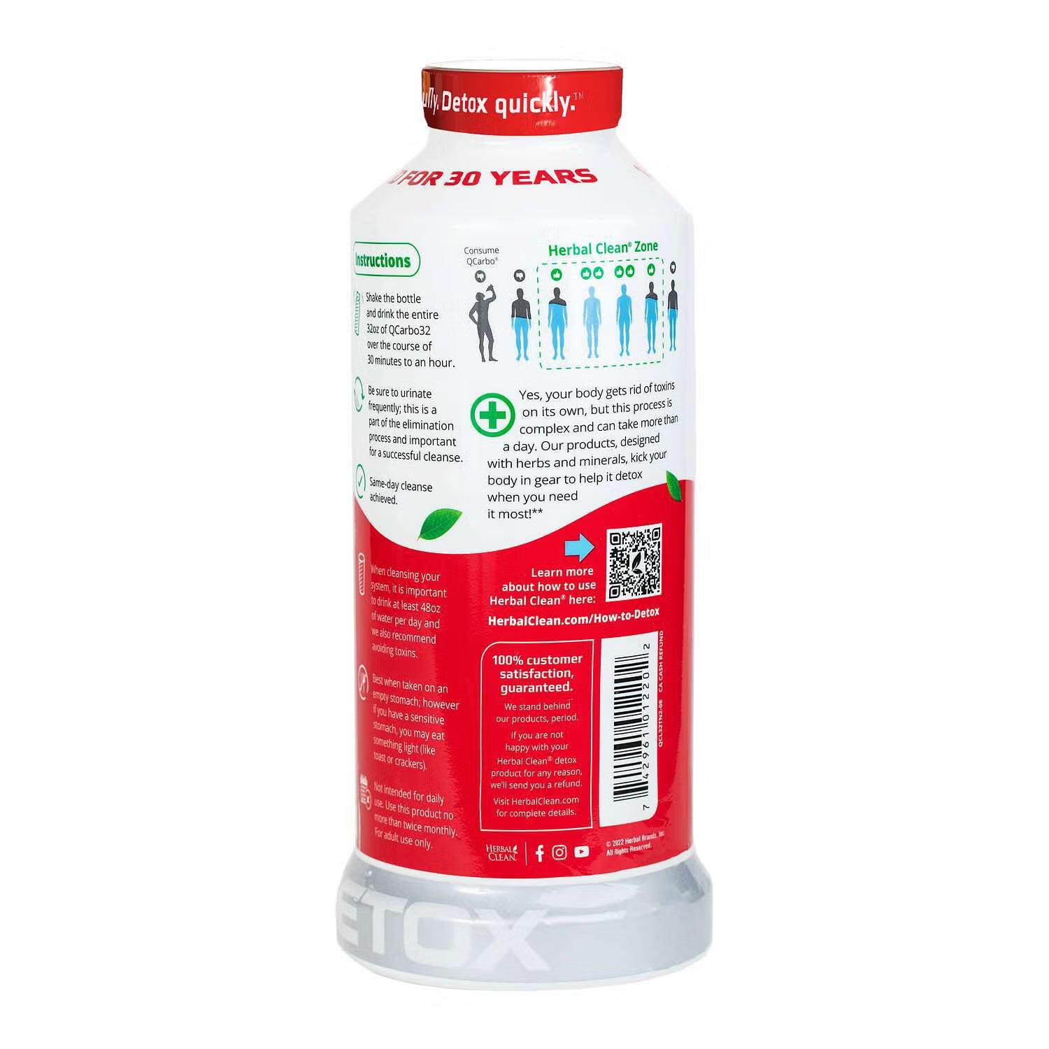 Herbal Clean | QCARBO32 Bebida de Limpieza Desintoxicante 948ml | 1 pieza (Copy)