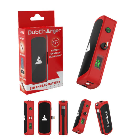 Dubcharge | 3 en 1 Batería + Cargador + Linterna para Cartucho de Wax 510 | 550 mAh