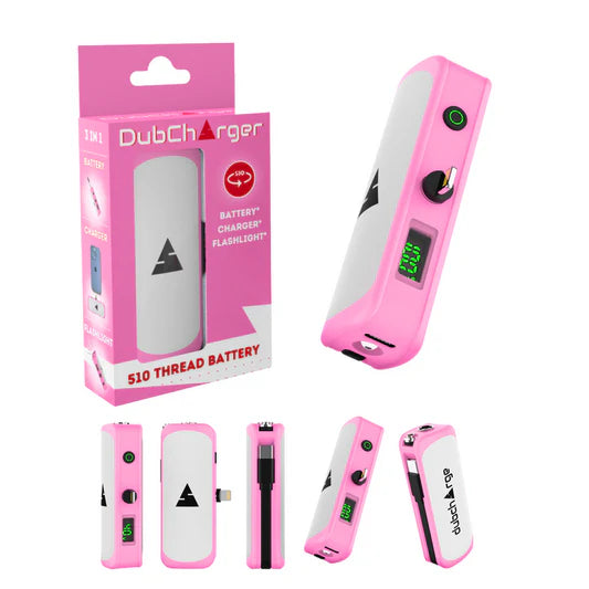 Dubcharge | 3 en 1 Batería + Cargador + Linterna para Cartucho de Wax 510 | 550 mAh