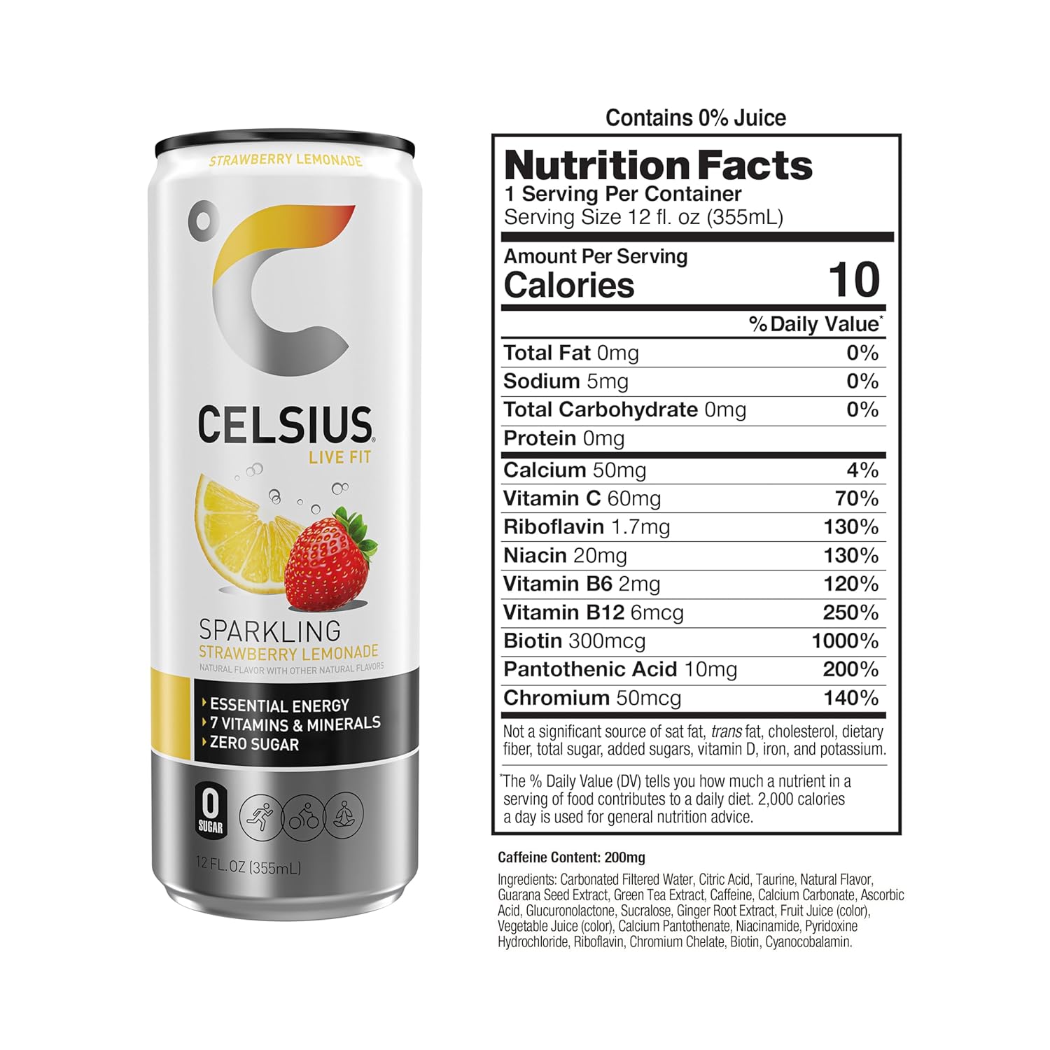 Celsius | Sparkling Vibe - Bebida Energética Vitaminica Funcional 355 mg | 1 pza