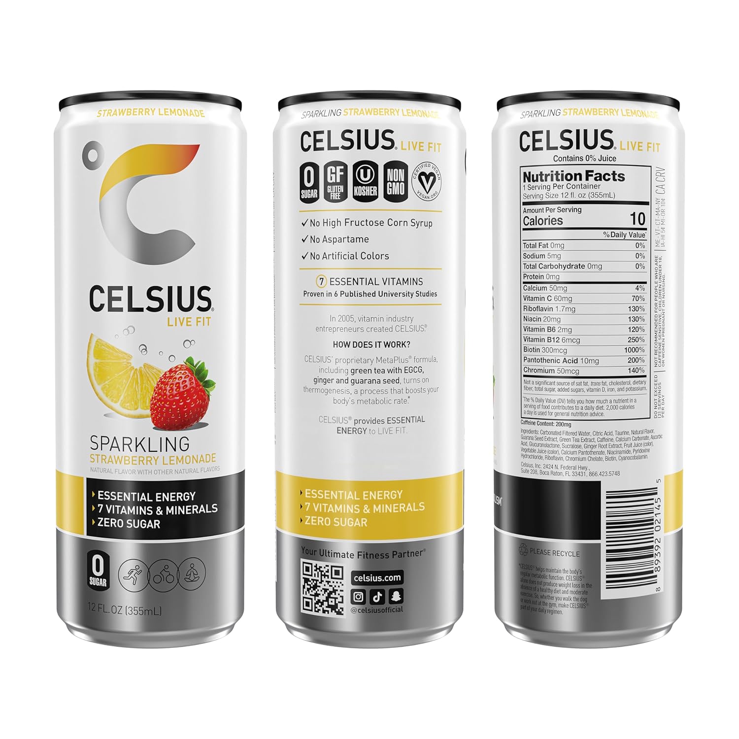 Celsius | Sparkling Vibe - Bebida Energética Vitaminica Funcional 355 mg | 1 pza