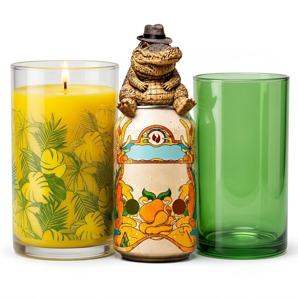 Combo Chema Shot | VELA de WAX Hidden Hills + BEBIDA SORPRESA + VASO para VELA (Envío solo CDMX & Z. Metro)