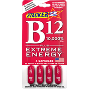 Stacker2 | B12 cafeína 150 mg/pieza L-tyrosine 25 mg/pza | 4 pieza