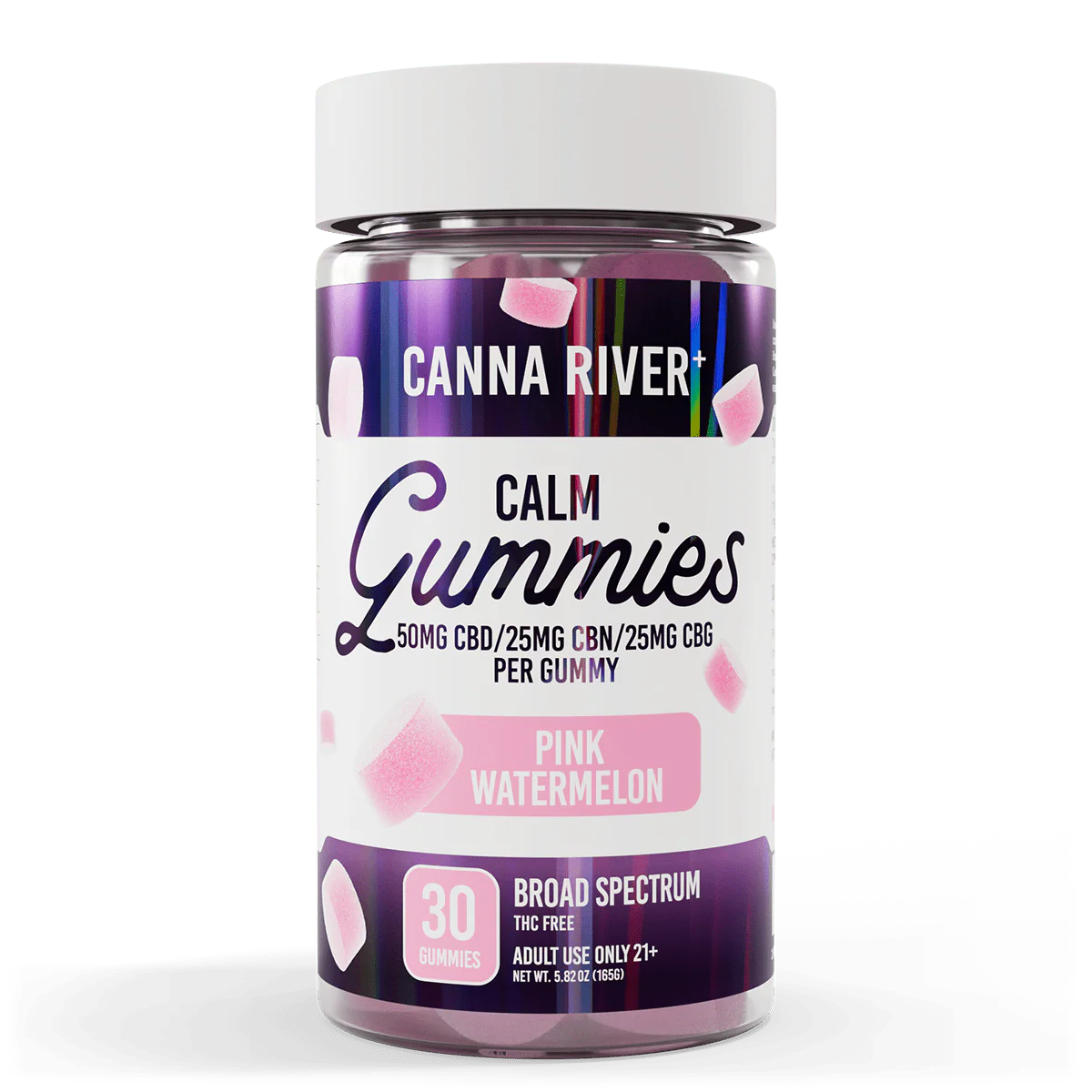 Canna River |  Gomitas Calm CBD E. Amplio 50 mg/pza + CBN 25 mg/pza + CBG 25 mg/pza | 30 piezas