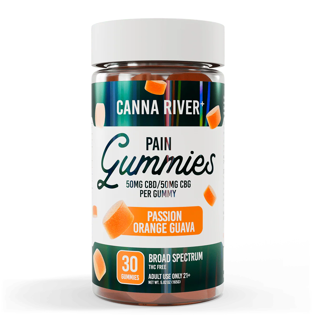 Canna River |  Gomitas Pain CBD E. Amplio 50mg/pza + CBG 50mg/pza | 30 piezas