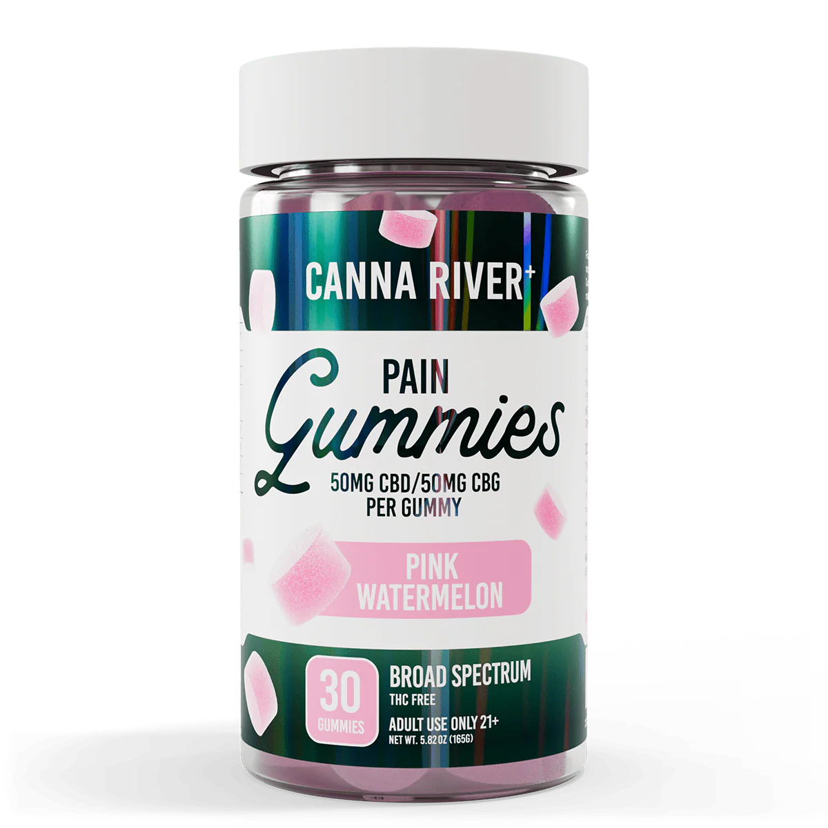 Canna River |  Gomitas Pain CBD E. Amplio 50mg/pza + CBG 50mg/pza | 30 piezas