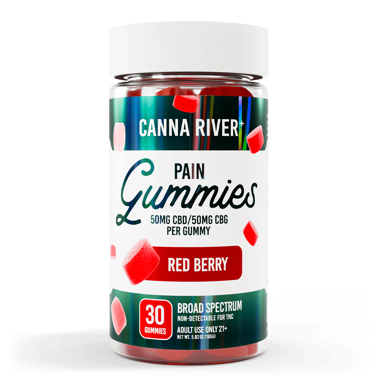 Canna River |  Gomitas Pain CBD E. Amplio 50mg/pza + CBG 50mg/pza | 30 piezas