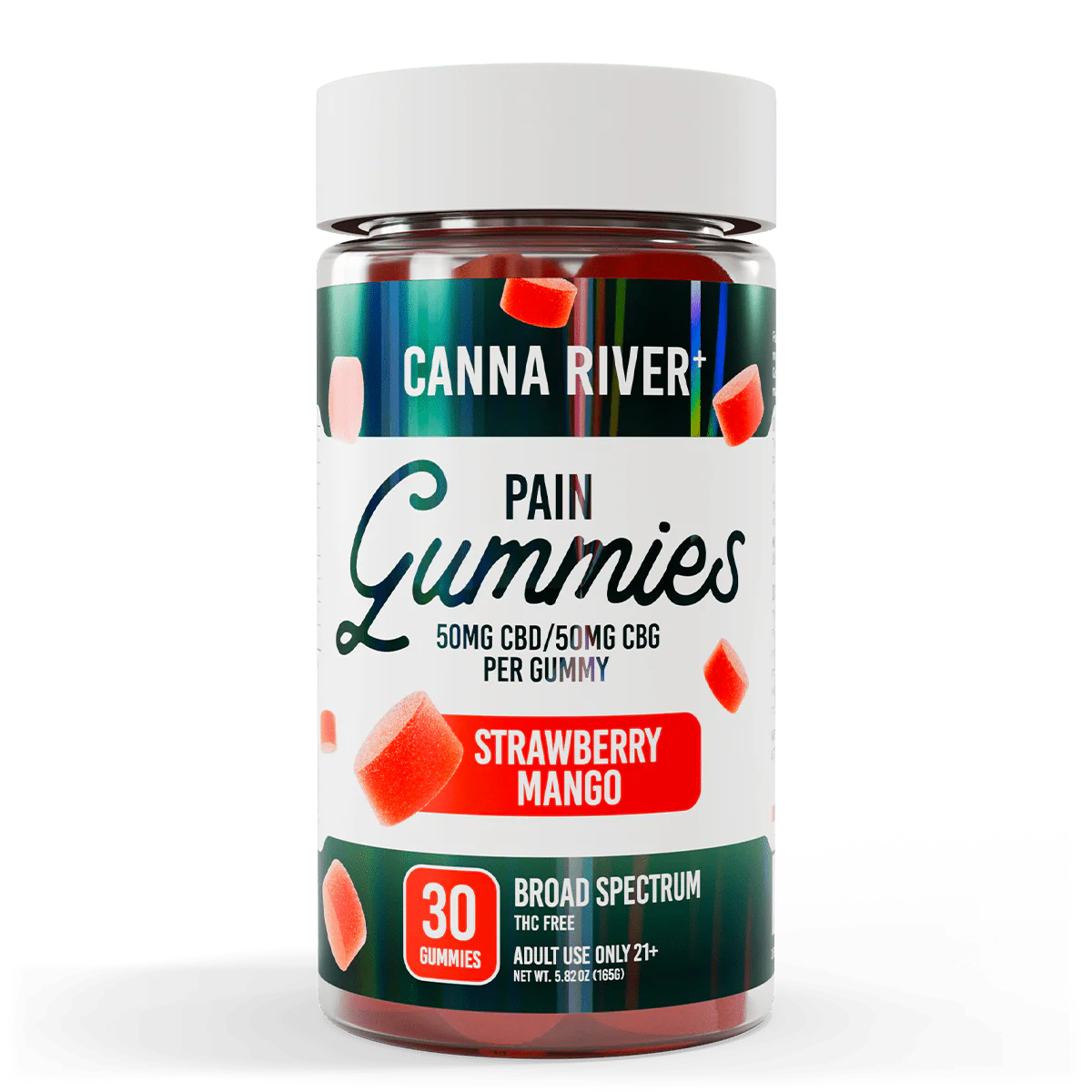 Canna River |  Gomitas Pain CBD E. Amplio 50mg/pza + CBG 50mg/pza | 30 piezas