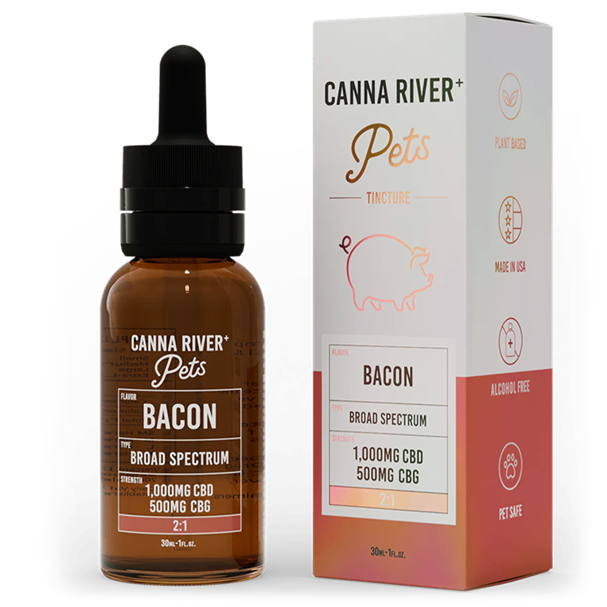 Canna River | Tintura para mascotas CBD + CBG 30 ml o 60 ml | 1 pieza
