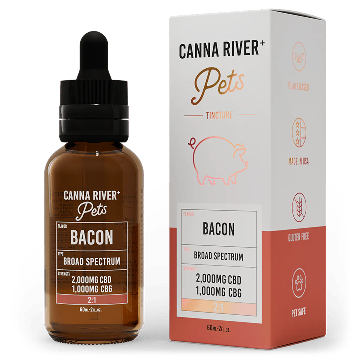 Canna River | Tintura para mascotas CBD + CBG 30 ml o 60 ml | 1 pieza
