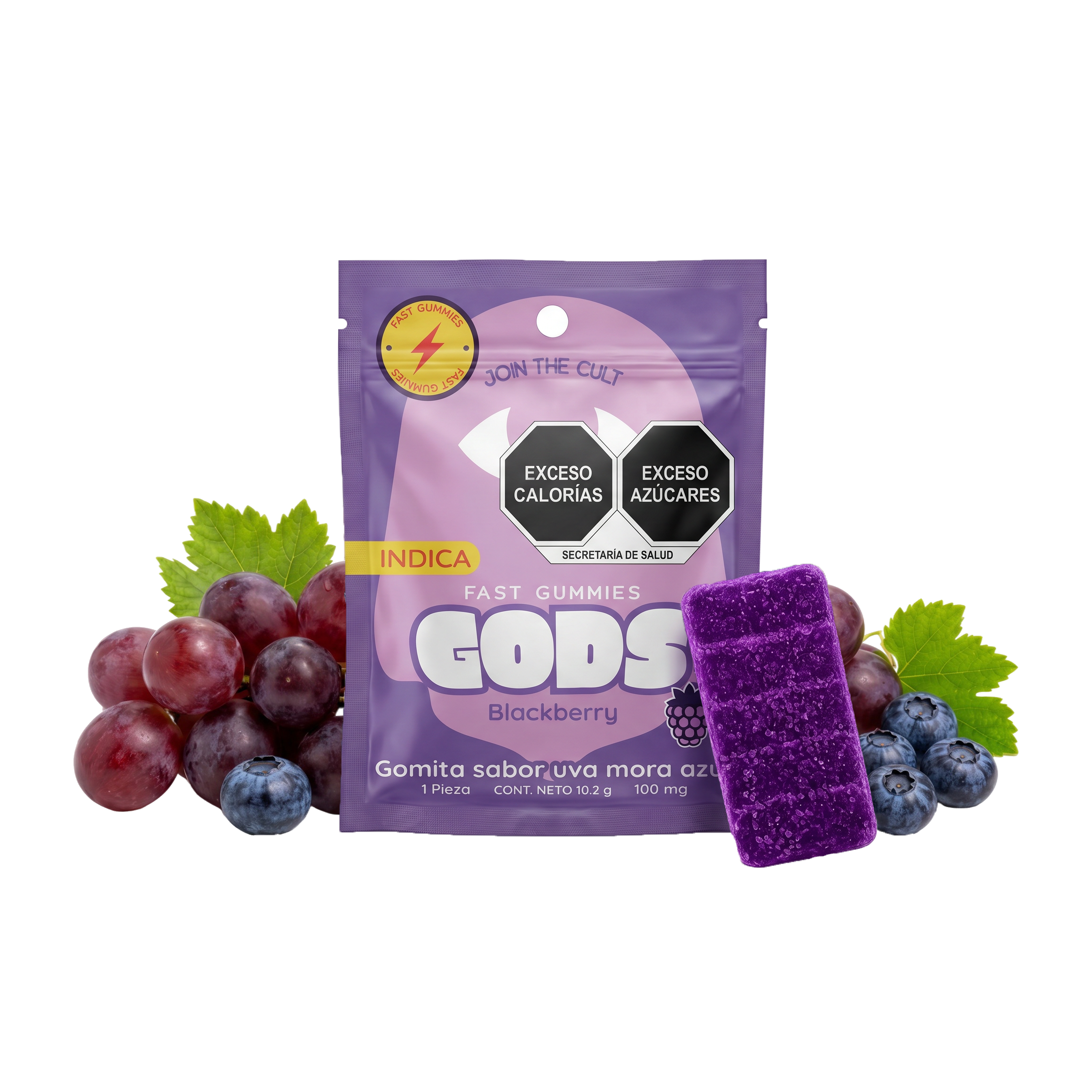 Gods Beard Cult | Gomitas Fast Delta 9 THC + HHC 100 mg/pza | 1 pieza