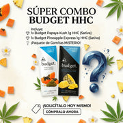 Super Combo Budget HHC | Dos Carts Budget de Wax HHC 1000 mg  | 1 ml + Gomitas mistery de 10 piezas