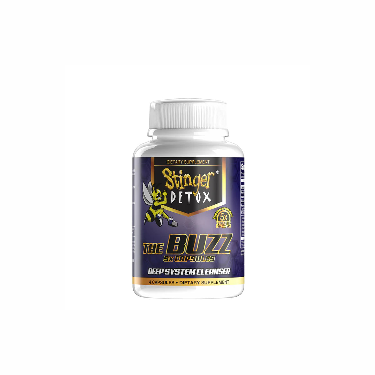 Stinger | The Buzz 5X - Extra Strenght 4 Cápsulas | Limpia tu sistema del cannabis