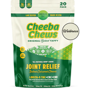 Cheeba Chews | Caramelo Joint Relief THC 5 mg/pza + CBD 6 mg/pza + CBC 10 mg/pza | 20 unidades