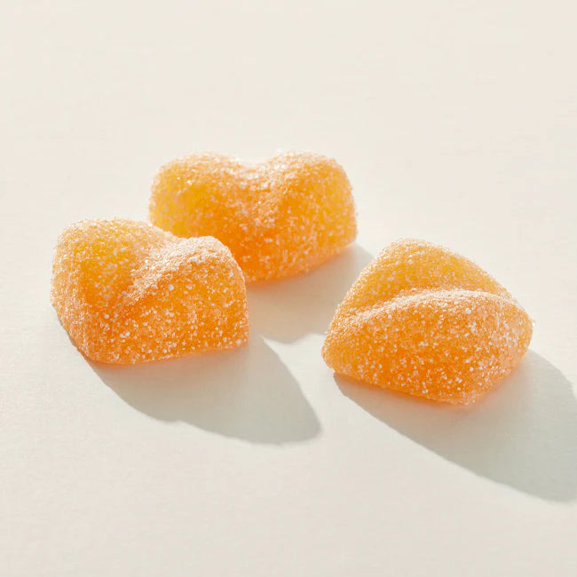 Camino | Gomitas Sour Orchard Peach Delta 9 THC 10 mg/pza + CBD 10 mg/pza | 20 piezas