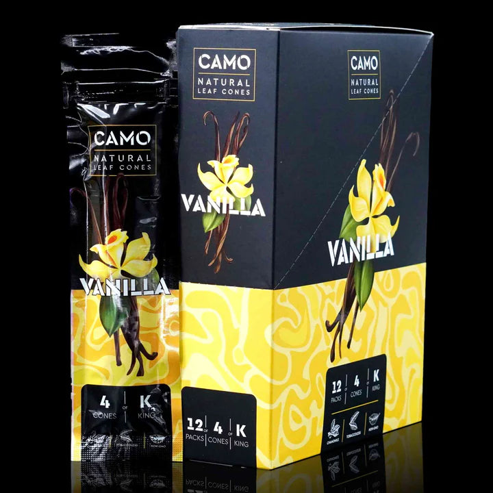 Camo | 4 Conos Natural Leaf Wraps King Size | 1 pieza