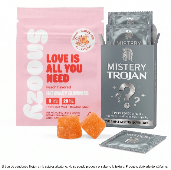 Snoozy | Gomitas Intimacy Delta 9 THC 5 mg/pza + CBD 20 mg/pza | 2 o 20 piezas