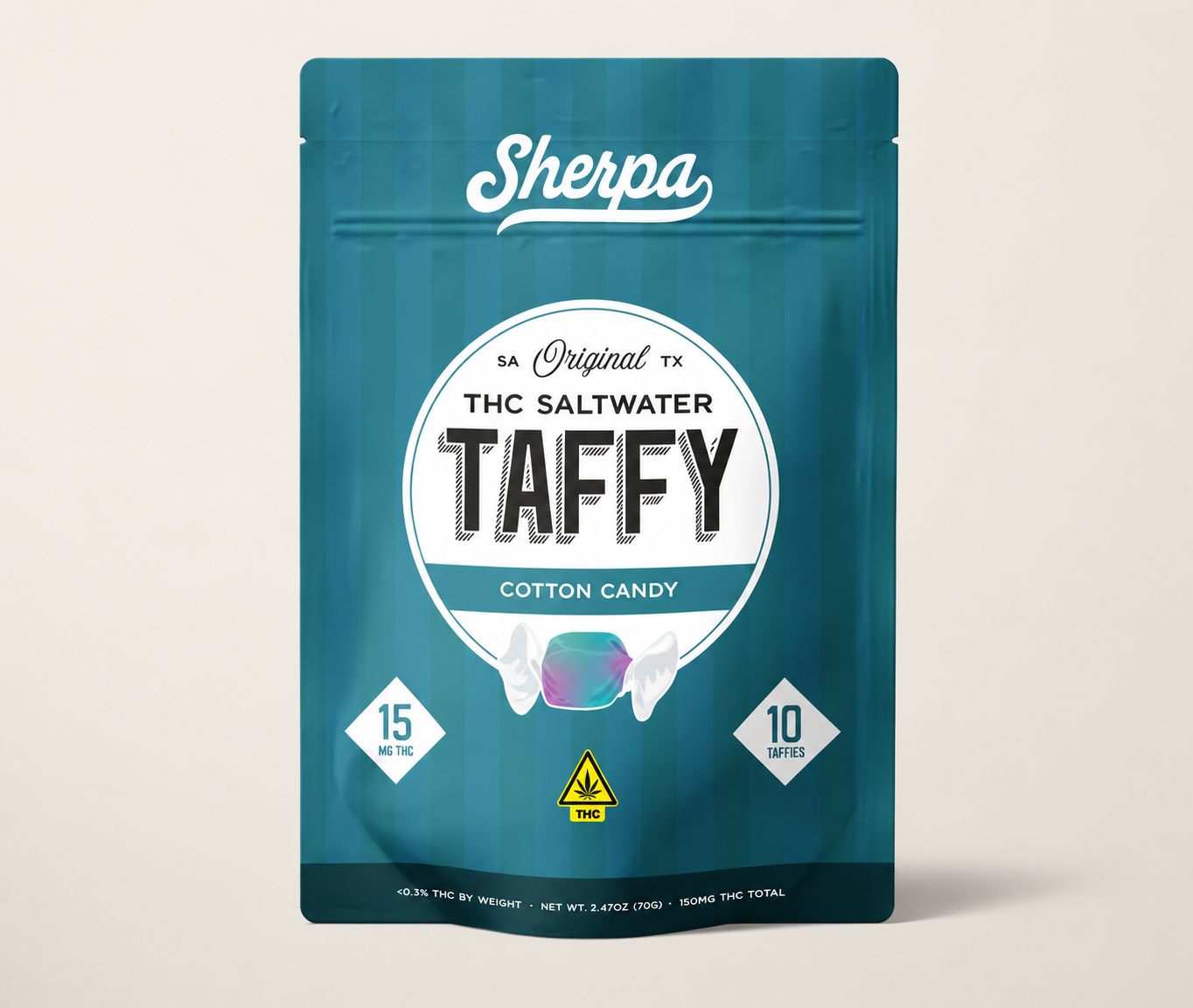 Sherpa | Taffy Delta-9 THC 15 mg/pza | 1 o 10 piezas