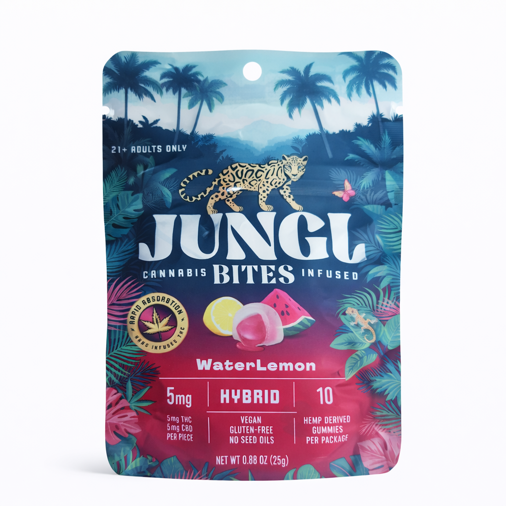Jungl | Gomitas Delta 9 THC 5 mg/pza + CBD 5 mg/pza | 10 piezas
