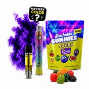 Combo Starter Kit | God´s Beard Cartucho de Wax Live Shatter HHC + HHC-P 1000 mg  (1 ml) + Gomitas Stashable Delta 9 THC 50mg/pza 10 piezas + Brass Knuckles Batería para Cartucho de Wax 900 mAh