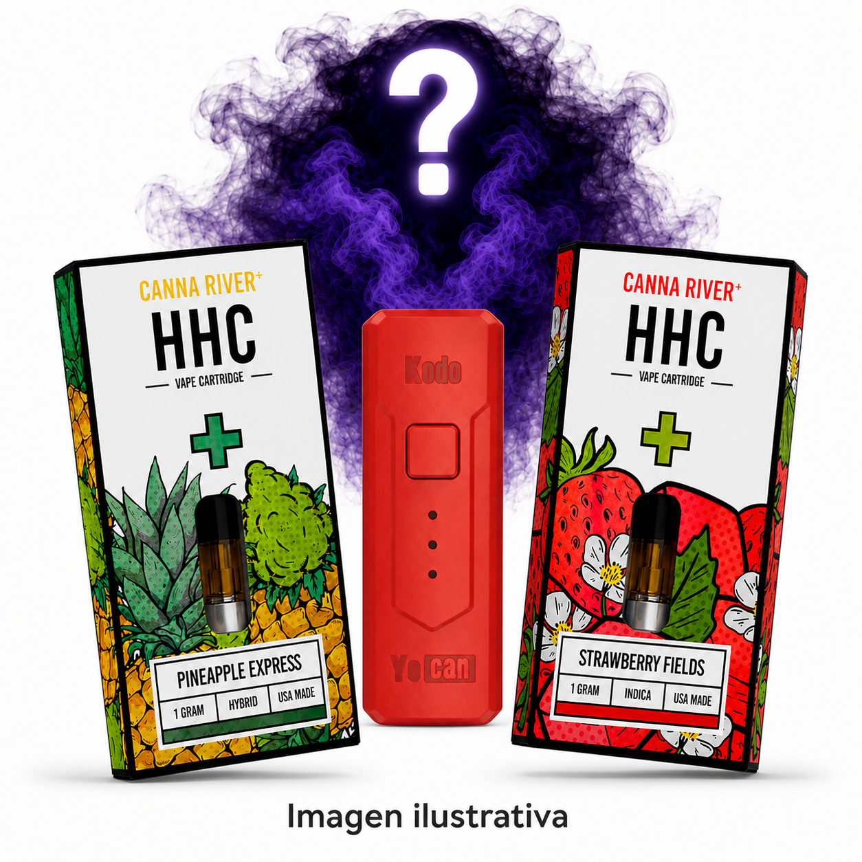 Six Seven Stasher Pack | 2 Cartuchos Canna River + Bateria Yocan o Yocan Pro para Cartucho de Wax 510