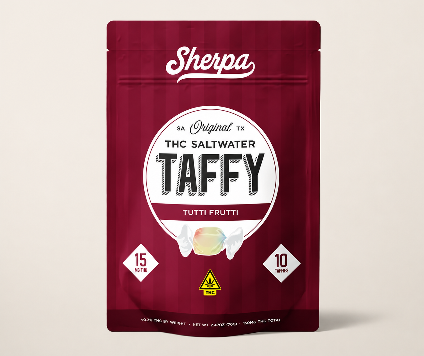 Sherpa | Taffy Delta-9 THC 15 mg/pza | 1 o 10 piezas