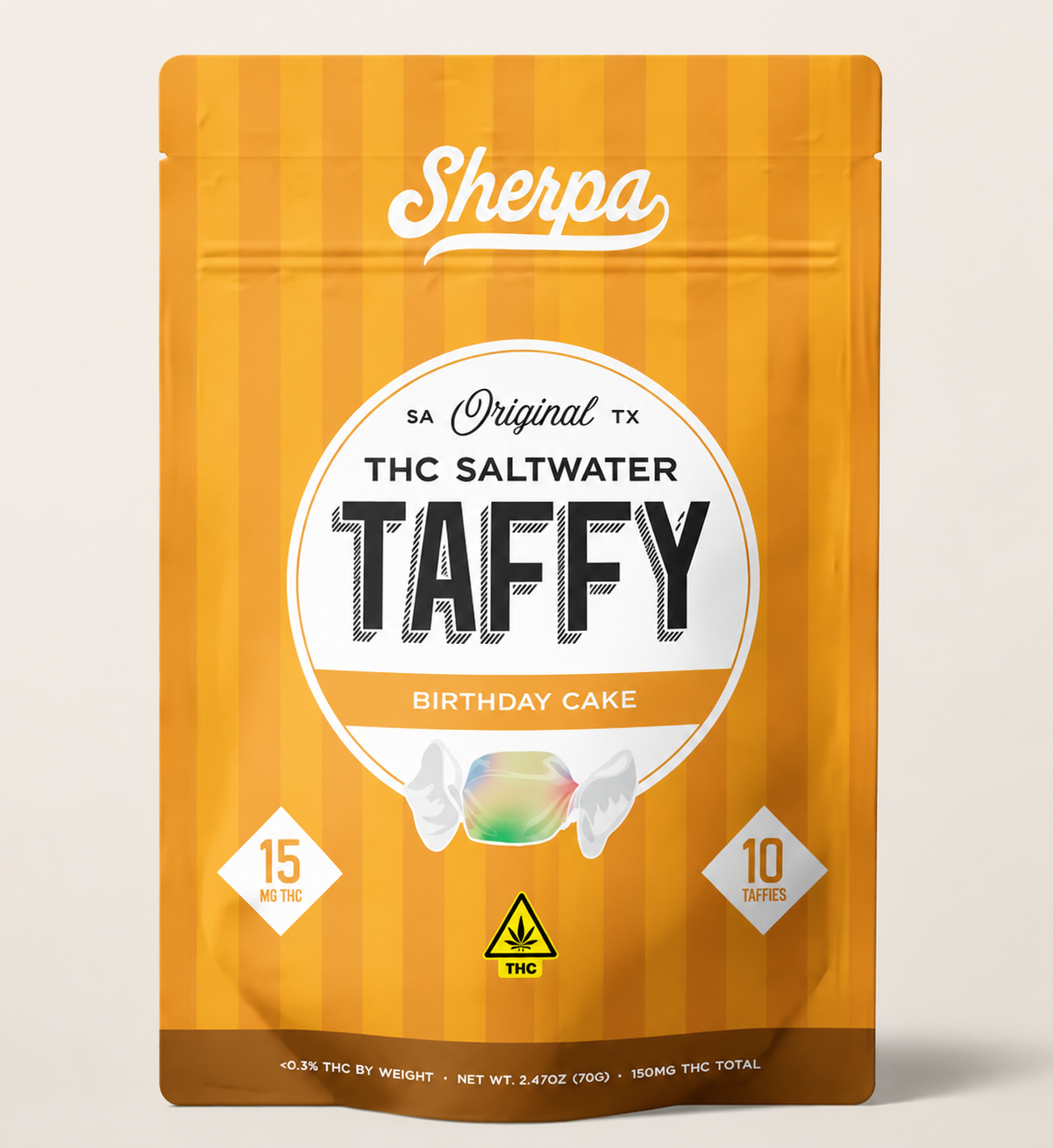 Sherpa | Taffy Delta-9 THC 15 mg/pza | 1 o 10 piezas