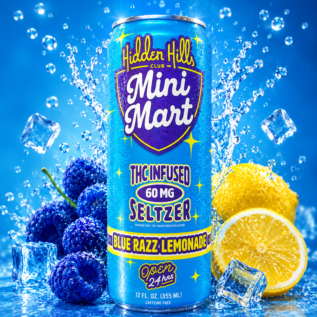 Hidden Hills | Bebida Seltzer Mini Mart Delta 9 THC 60 mg/pza 355 ml | 1 pieza