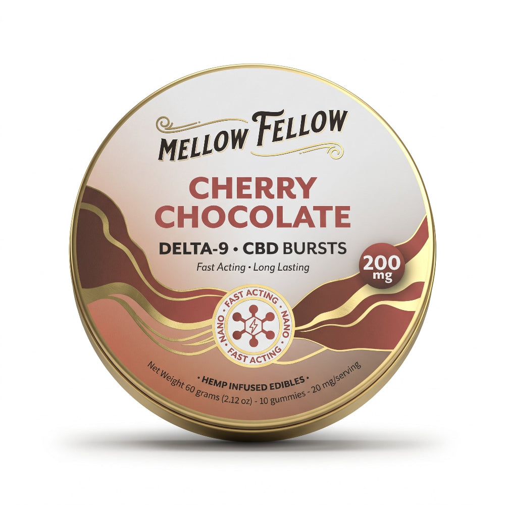 Mellow Fellow | Gomitas Burst Nano 10 mg/pza Delta 9 THC + 10 mg/pza CBD | 10 piezas