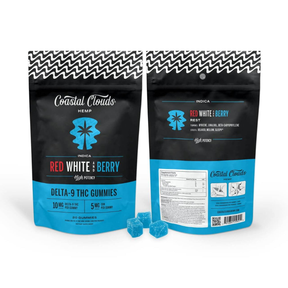 Coastal Clouds | Gomitas Delta 9 THC 10 mg/pza + CBD 10 mg/pza | 20 piezas