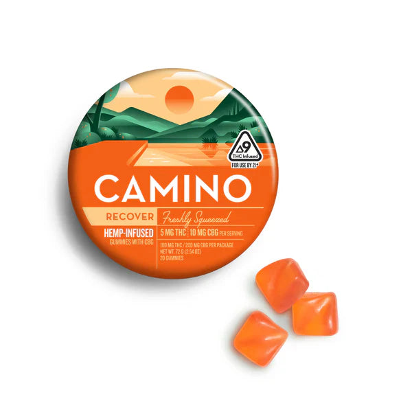 Camino | Recover Freshly Squeezed Gomitas THC 5 mg/pza CBD 10 mg/pza | 20 piezas
