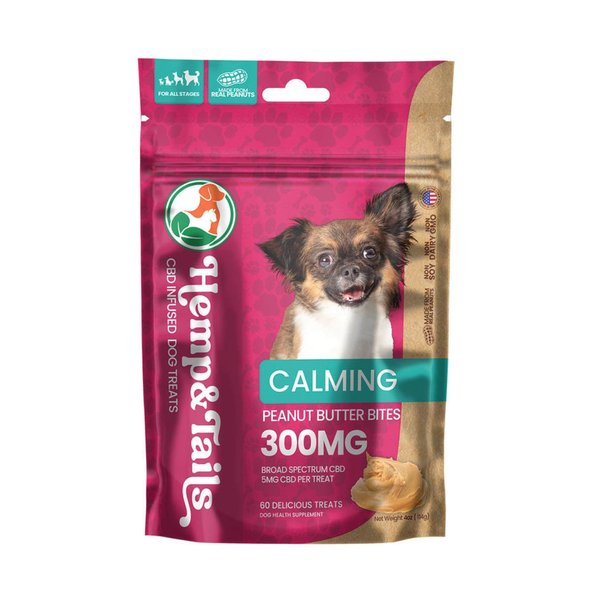 Hemp & Tails | Premios para perro CBD 5 mg/pza | 60 piezas