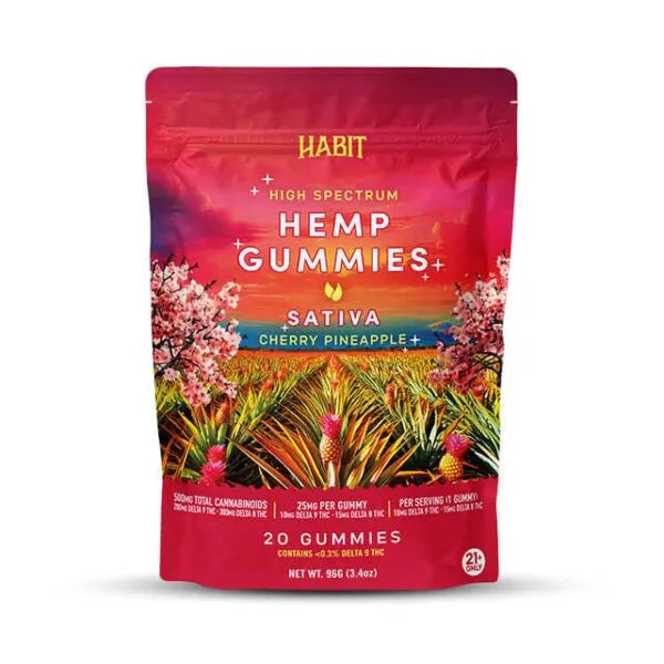 Habit | Gomitas Delta 9 THC 10 mg/pza + Delta 8 15 mg/pza | 20 piezas