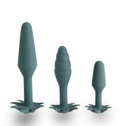 Maia | Doobies Set de Plugs Anales de Silicona con Base Hoja 420 Series | 3 Piezas