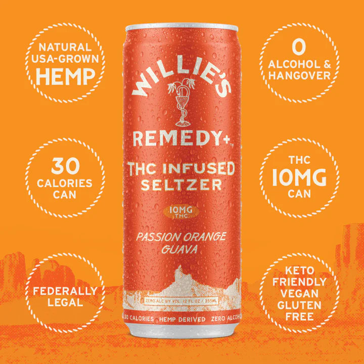 Willie's| Seltzer Willie's Remedy D9 THC 10mg/pza | 355 ml | 1 pieza