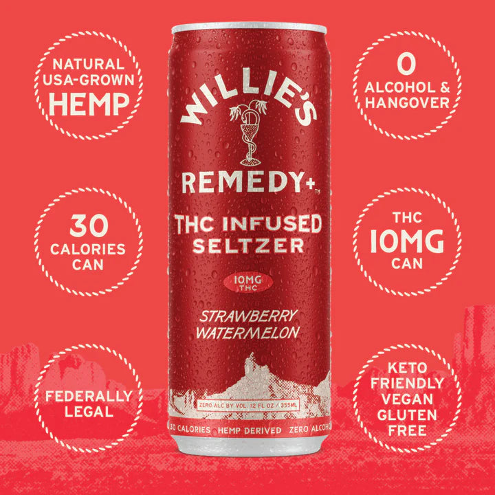 Willie's| Seltzer Willie's Remedy D9 THC 10mg/pza | 355 ml | 1 pieza
